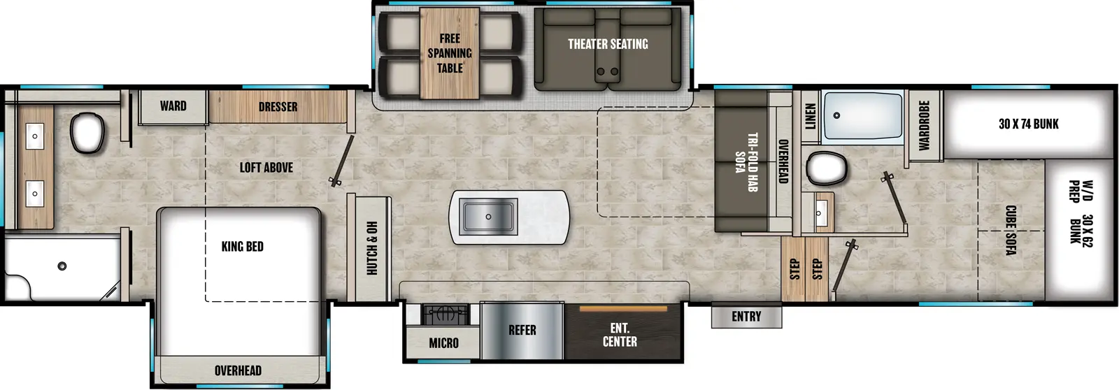 Chaparral 375BAF Floorplan